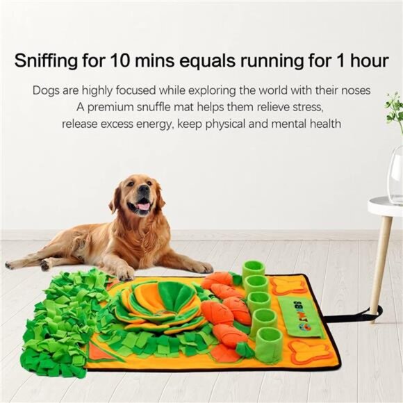 Pet Snuffle Mat for Dogs Sniff Mat Nosework Feeding Mat Slow Feeder Dog Puzzle - Picture 6 of 7